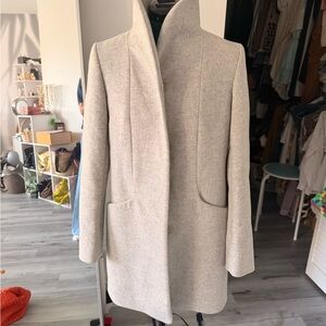 Wilfred Light Gray cocoon coat wool, cashmere blend